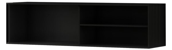 PROMOCJA Wisząca szafka TV MEORATI 150x40 cm, czarna/dąb artisan II. gatunek