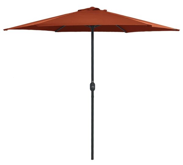 Parasol ogrodowy na aluminiowym słupku, 270x246 cm, terakota