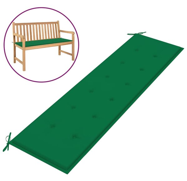 Poduszka na ławkę ogrodową, zielona, 180x50x3 cm