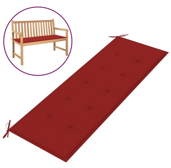 Poduszka na ławkę ogrodową, 150x50x3 cm, czerwona