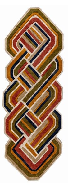 Wełniany chodnik tkany ręcznie 80x300 cm Lattice Shaped – Flair Rugs