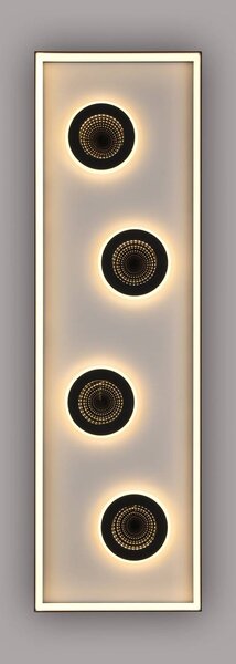 Paul Neuhaus Lampa sufitowa LED Dune, możliwość ściemniania, czarny, salon / jadalnia, aluminium, nowoczesny