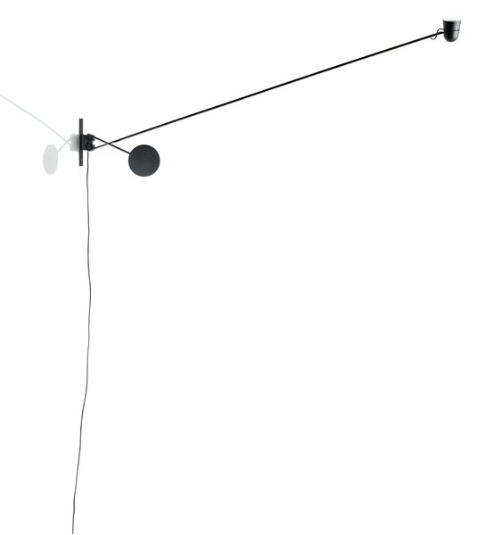 Luceplan - Counterbalance Lampa Ścienna Czarna