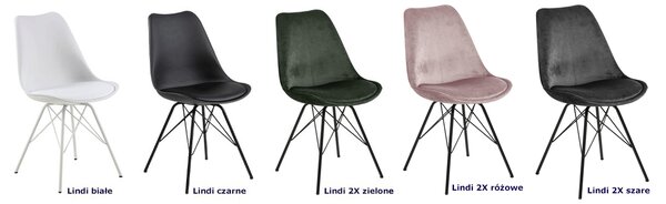 Szare welurowe krzesło tapicerowane - Visko 2X