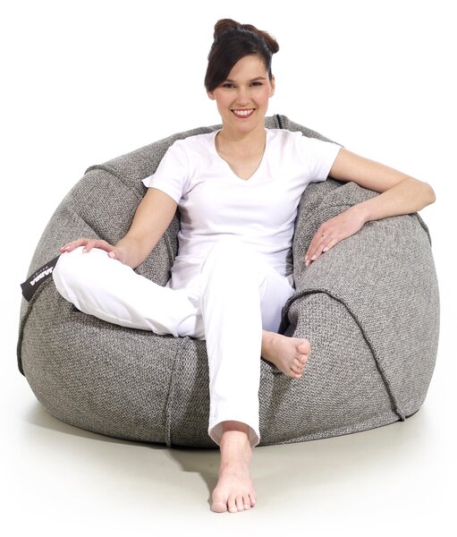 Pufa Baloon Premium – designerska pufa sako do salonu odcienie szarości