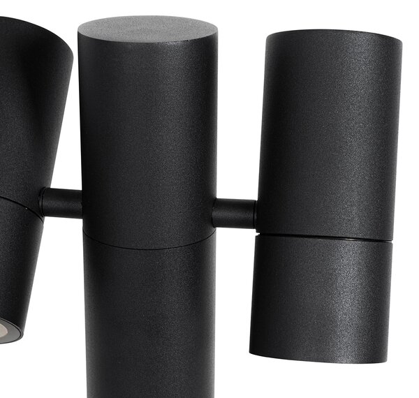 Stojąca lampa ogrodowa czarna 50 cm 2-światłowa regulowana - Duo