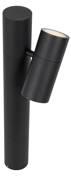 Lampa zewnętrzna czarna z kolcem do ziemi i dławikiem kablowym 50 cm IP44 - Solo Deluxe