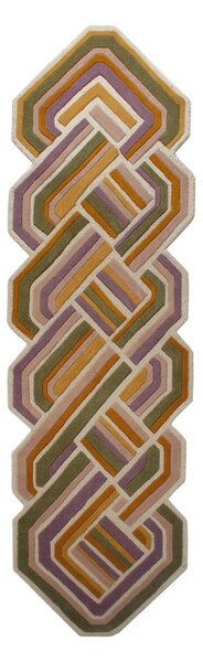 Wełniany chodnik tkany ręcznie 80x300 cm Lattice Shaped – Flair Rugs