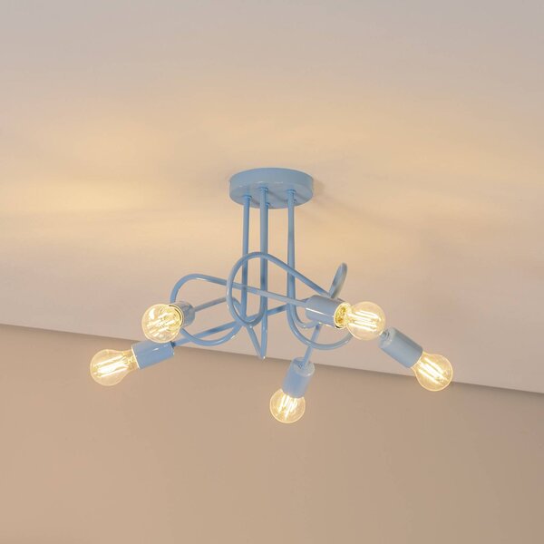 Lampa sufitowa Oxford HELAM, możliwość ściemniania, niebieski, salon / jadalnia, metal