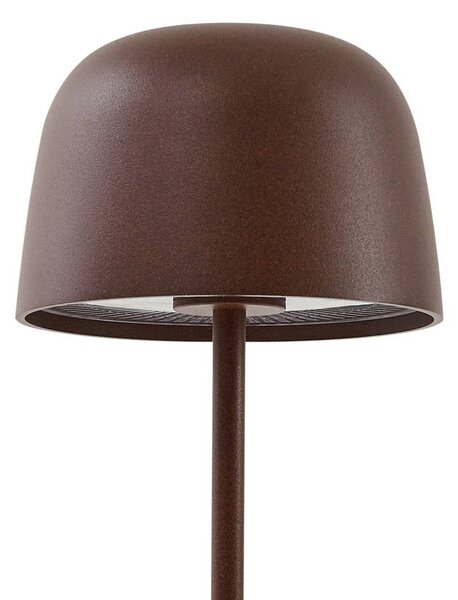 Lindby Lampa stołowa LED Arietty, brązowa, ściemniana, IP65 Arietty Lindby, możliwość ściemniania, brązowy / rdzawy, salon / jadalnia, aluminium, nowoczesny
