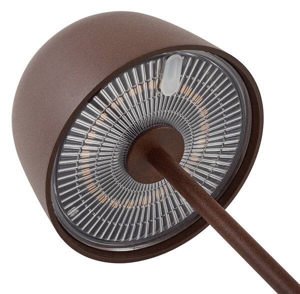 Lindby Lampa stołowa LED Arietty, brązowa, ściemniana, IP65 Arietty Lindby, możliwość ściemniania, brązowy / rdzawy, salon / jadalnia, aluminium, nowoczesny