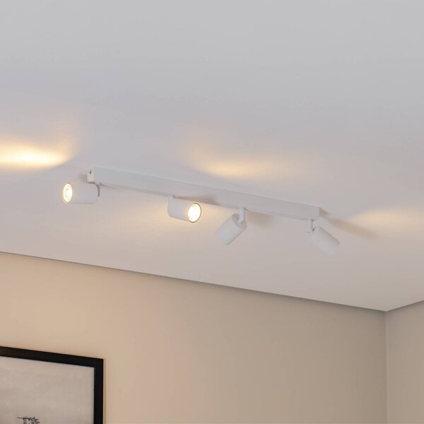 Reflektor sufitowy Top, biały, 83 cm, 4-punktowa, metal, GU10 Top TK Lighting, możliwość ściemniania, biały / opal, salon / jadalnia, metal, nowoczesny