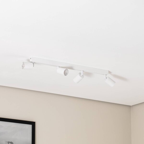 Reflektor sufitowy Top, biały, 83 cm, 4-punktowa, metal, GU10 Top TK Lighting, możliwość ściemniania, biały / opal, salon / jadalnia, metal, nowoczesny