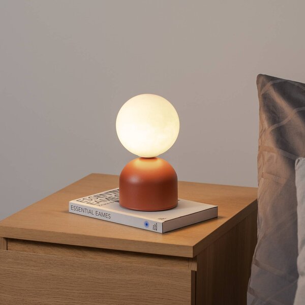 Lampa stołowa Miki TK Lighting, terracotta, sypialnia, metal, nowoczesny