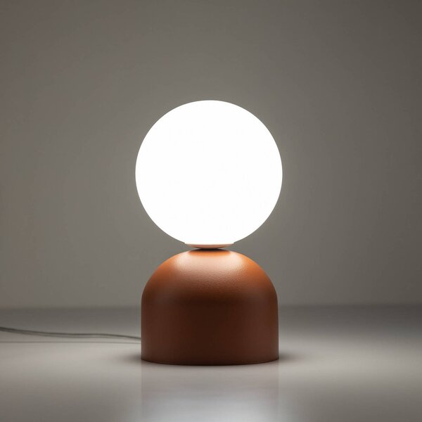 Lampa stołowa Miki TK Lighting, terracotta, sypialnia, metal, nowoczesny