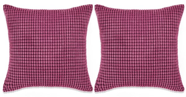 Zestaw 2 poduszek, welur, 45x45 cm, różowy