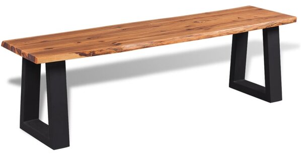Ławka z litego drewna akacjowego, 145 cm