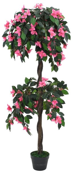 Sztuczny rododendron z doniczką, 155 cm, zielony i różowy