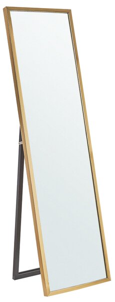 Lustro stojące nowoczesne wysokie plastikowa rama 40 x 140 cm złote Torcy Beliani