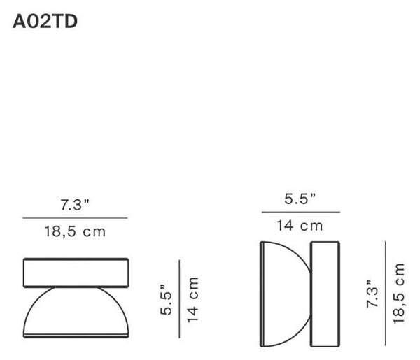 Luceplan - Nui D Ścienna Lampa Ogrodowa Concrete