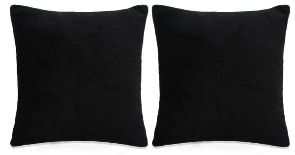 Zestaw poduszek, 2 szt., tkanina, 60x60 cm, czarne