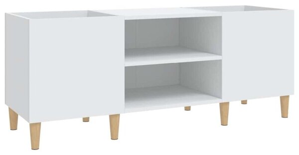 Szafka na pÅyty, biaÅa, 121x38x48 cm, drewno konstrukcyjne