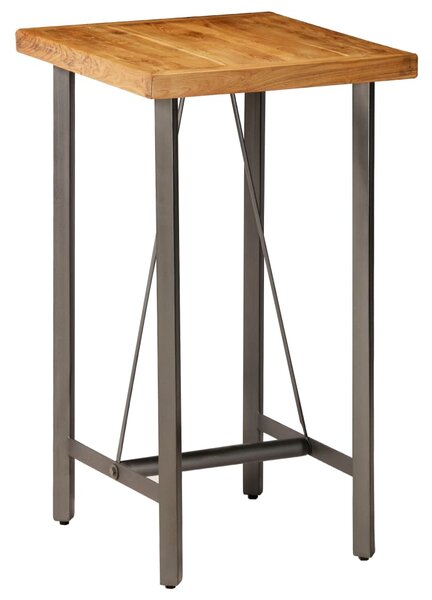 Stolik barowy, lite drewno tekowe z odzysku, 60 x 60 x 107 cm