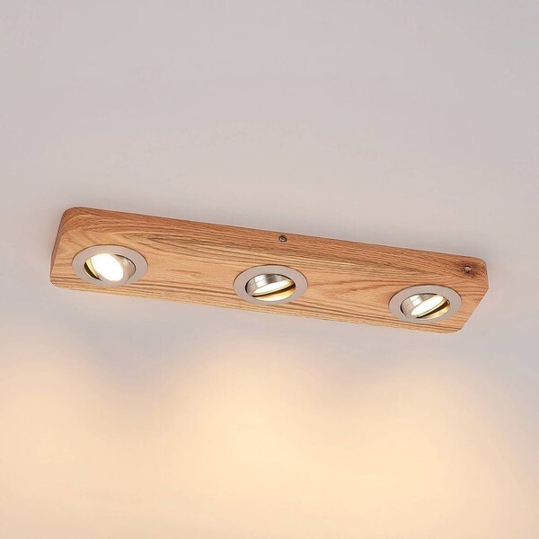 Lindby - Mikari 3 LED Lampa Sufitowa Wood