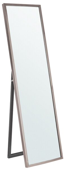 Lustro stojące nowoczesne wysokie plastikowa rama 40 x 140 cm srebrne Torcy Beliani