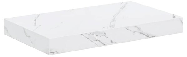 Nowoczesna półka ścienna w stylu minimalistycznym z białym marmurem 40x23,5 cm
