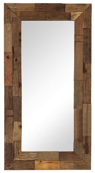 Lustro z ramą z drewna odzyskanego, 50 x 110 cm