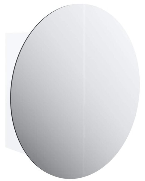 Szafka łazienkowa z lustrem i LED, biała, 40x40x17,5 cm