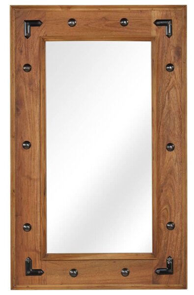 Lustro z ramą z litego drewna akacjowego, 50 x 80 cm