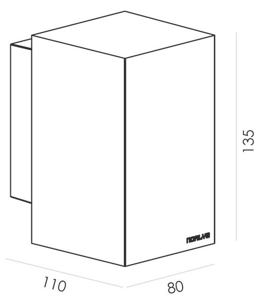 Norlys - Sandvik Down Ścienna Lampa Ogrodowa LED Aluminium