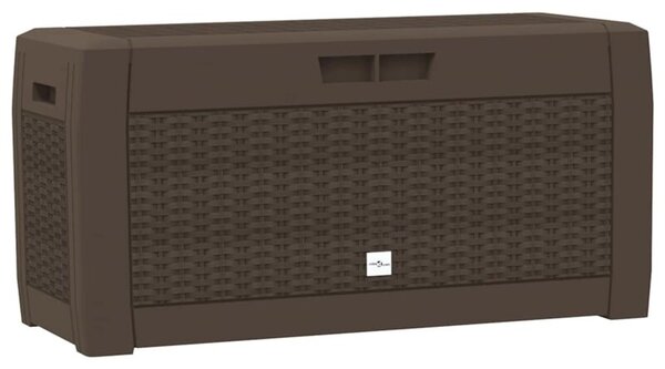 Skrzynia ogrodowa, brązowa, 119x48x60 cm, polipropylen