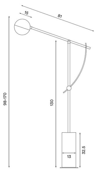 Northern - Balancer Lampa Podłogowa Czarna