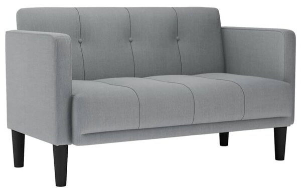 Sofa dwuosobowa jasnoszara 111 cm tkanina