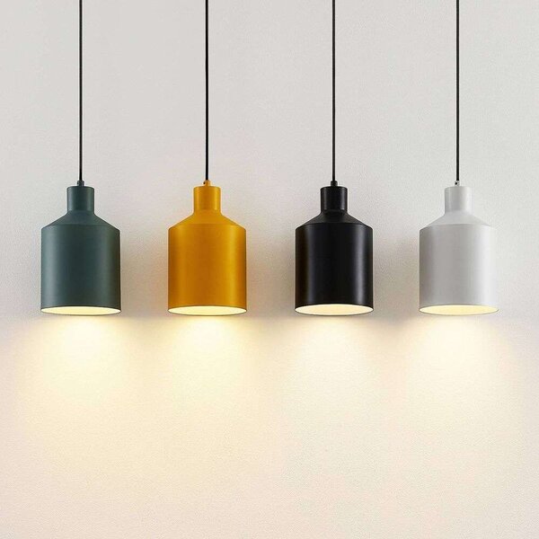 Lindby - Tirane Lampa Wisząca Black/White/Green/Yellow