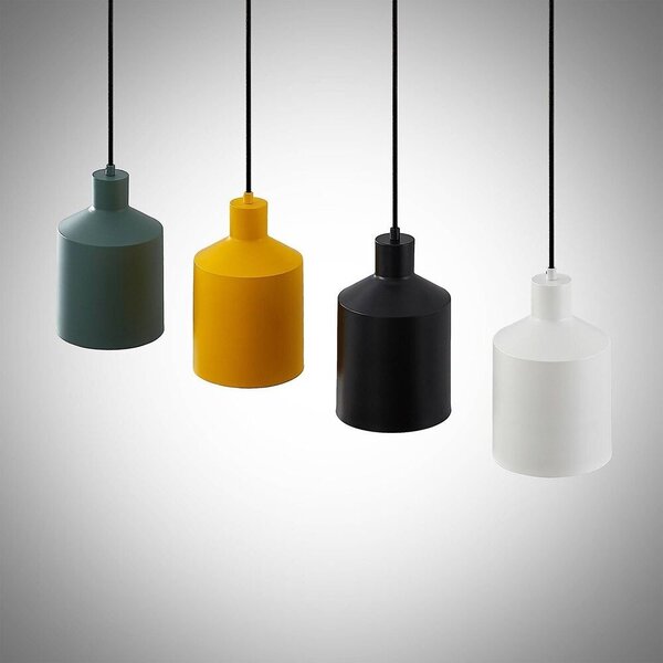 Lindby - Tirane Lampa Wisząca Black/White/Green/Yellow