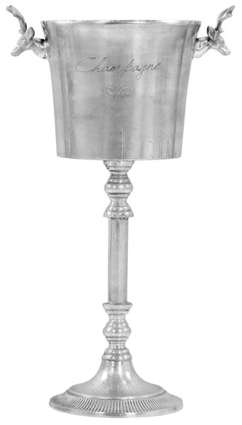 Pojemnik do chłodzenia szampana, 39x29x71 cm, srebrny