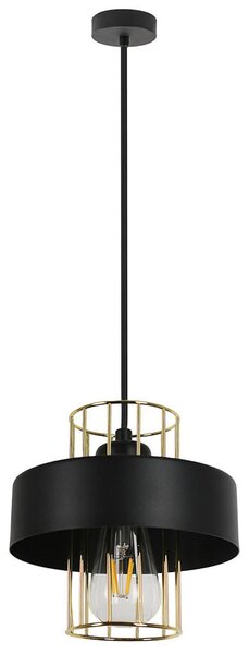 Czarna metalowa lampa wisząca w stylu loft - A239-Amla