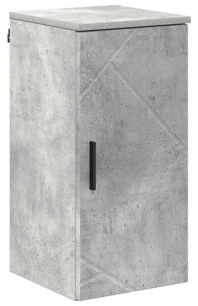 Nowoczesna szafka łazienkowa z drzwiami, betonowy szary, minimalistyczny design, montaż na ścianie, materiał drewnopochodny