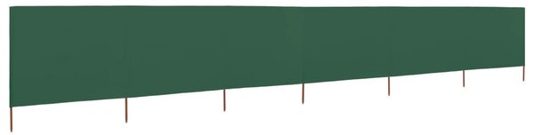 Parawan 6-skrzydłowy z tkaniny, 800 x 80 cm, zielony