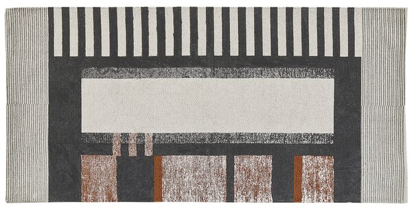 Dywan wielokolorowy skandynawski ręcznie tkany bawełniany 80 x 150 cm Kakinada Beliani