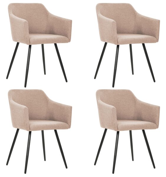 Krzesła stołowe, 4 szt., taupe, tkanina