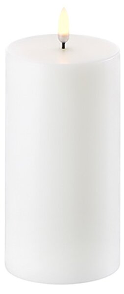 Uyuni - Świeca Słupkowa LED Nordic White 7,8 x 15 cm Lighting