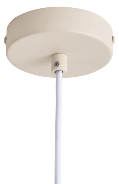 Skandynawska Lampa Wisząca Beżowa z Opalowym Szkłem - Polly