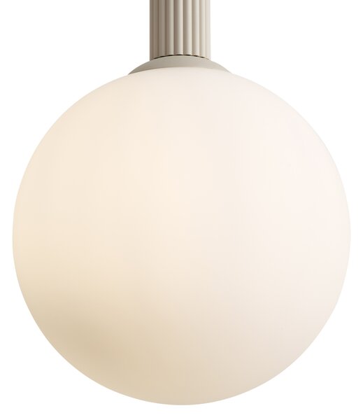Skandynawska Lampa Wisząca Beżowa z Opalowym Szkłem - Polly