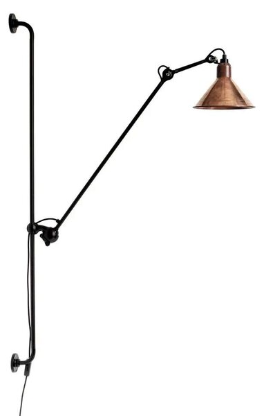 Lampe Gras - 214 Lampa Ścienna Conic Czarna/Surowa Miedź Lampa Gras