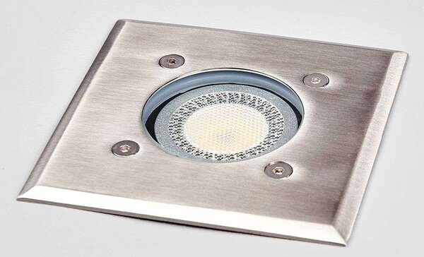 Lindby - Insa Square Reflektor Sufitowy Wpuszczany IP67 Stainless Steel